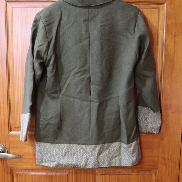 Krivoy Olive Green Wool Blazer Pant Suit Set Vintage Hadesman Style Size 2 - Picture 2 of 16